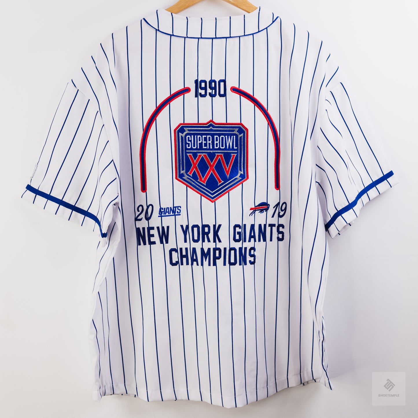NFL Super Bowl Baseball Shirt - LCN NFL Pinstripe/NY