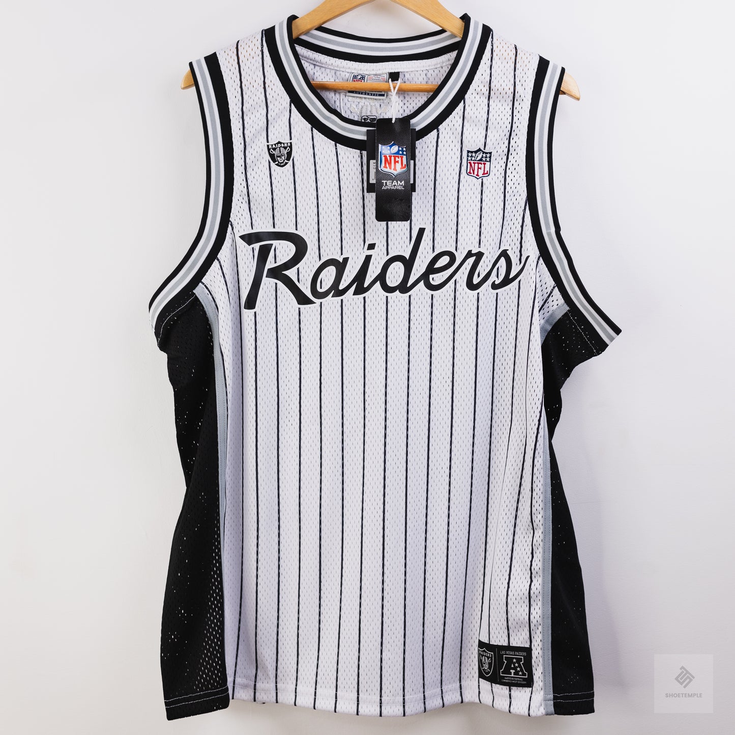 NFL Mesh Tank - LCN NFL Raiders Pinstripe White