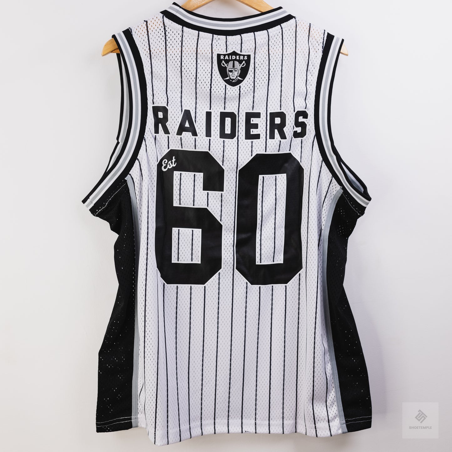 NFL Mesh Tank - LCN NFL Raiders Pinstripe White