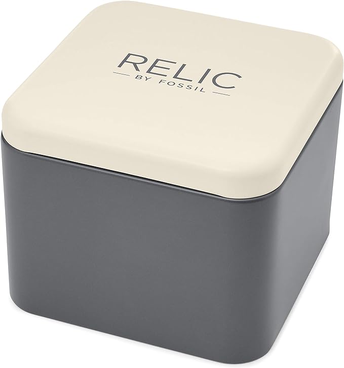 Relic by Fossil Men's Jeffery Quartz Metal Casual Watch with Leather or Stainless Steel Bracelet