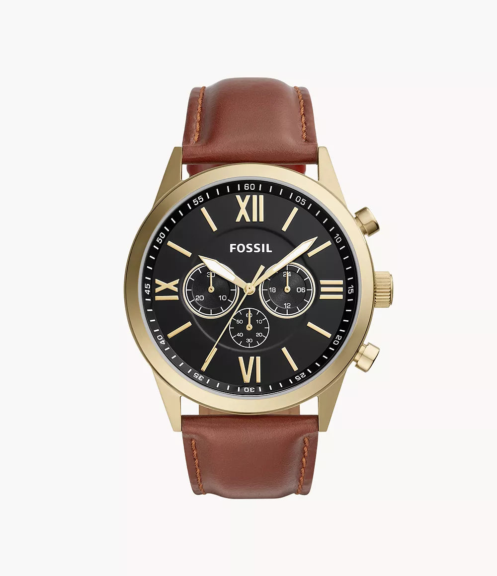 Fossil Flynn Chronograph Brown Leather Watch