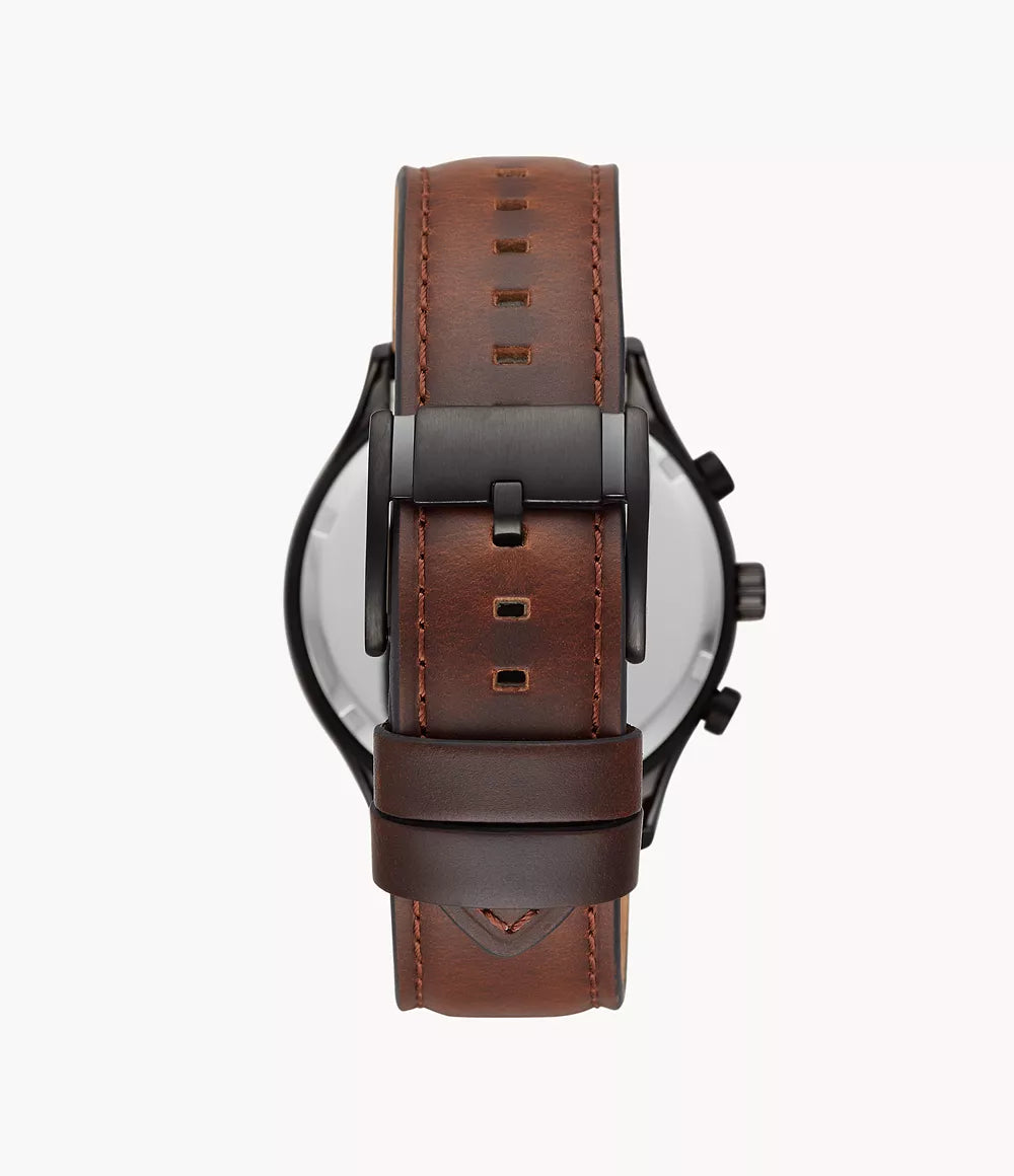 Fenmore Multifunction Brown Leather Watch