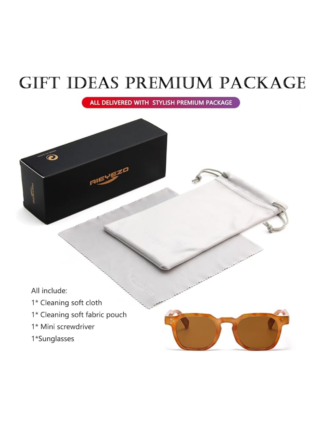 Retro Sunglasses for Women and Men – Square Thick-Framed Shades Trendy Vintage Sunglasses