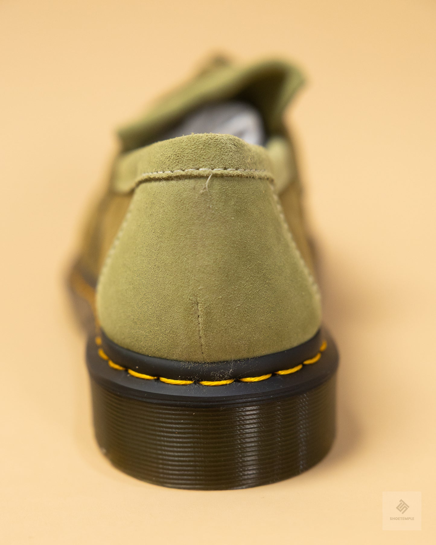 Dr Martens Adrian tassel loafers in khaki nubuck