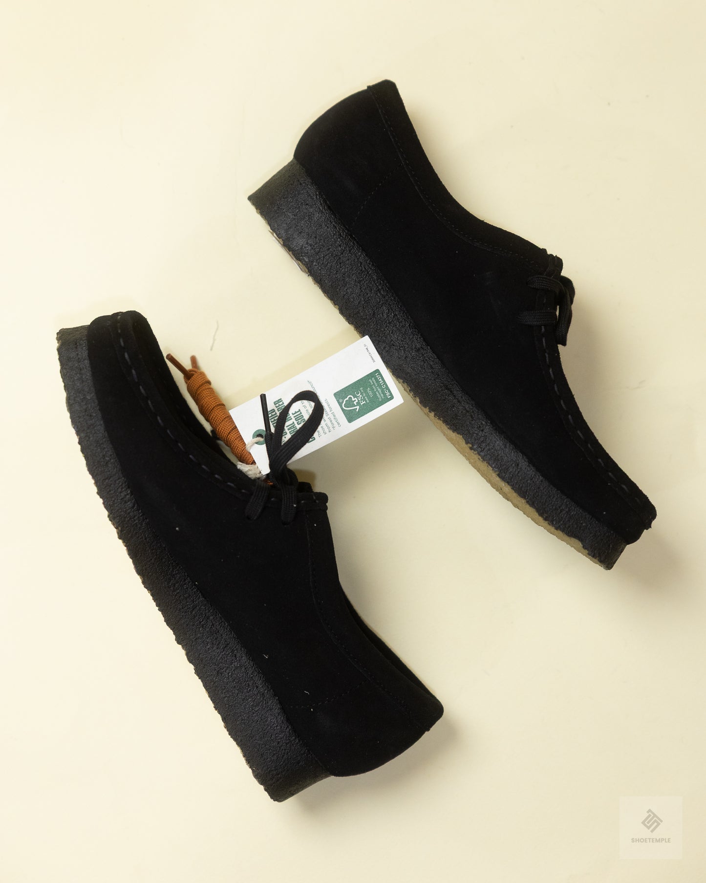 Clarks Originals Wallabee Shoes in Black Suede
