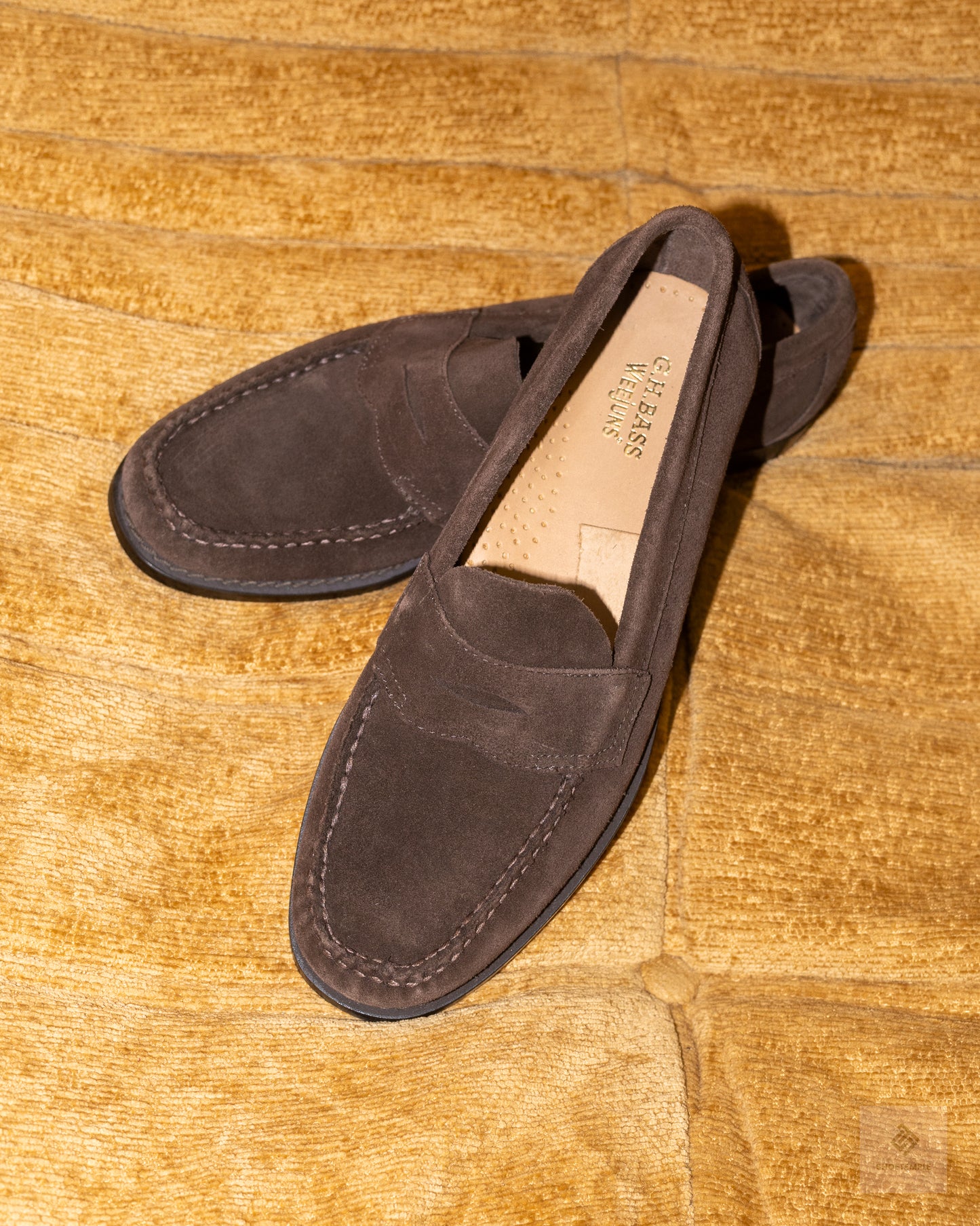 G.H. Bass Suede Penny Loafer in Brown