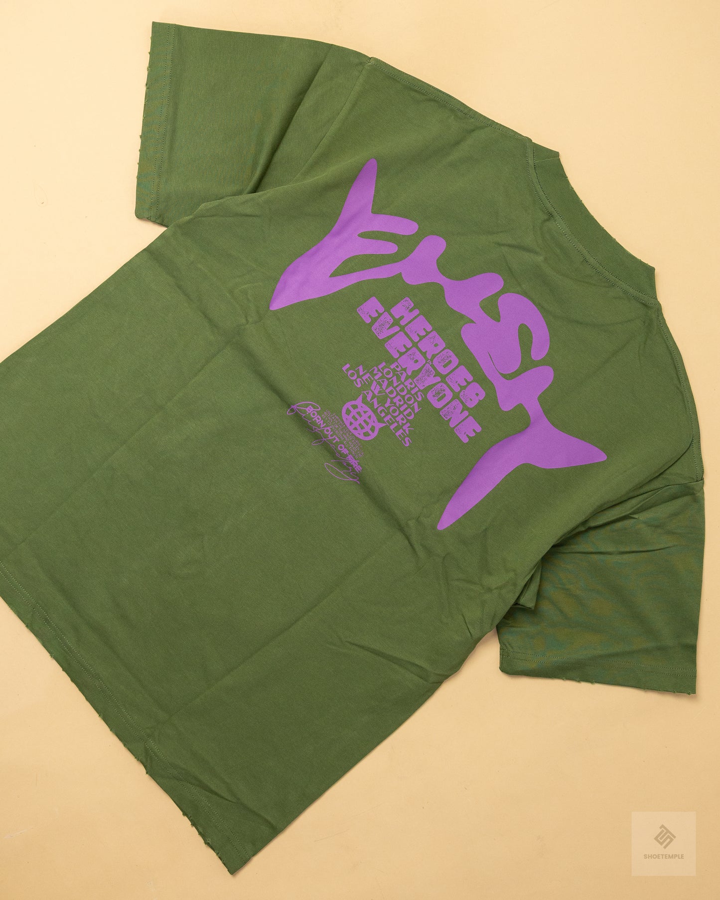 FIISH Factory Heroes Everyone Heavy Weight Graphic T-Shirt – Olive Green