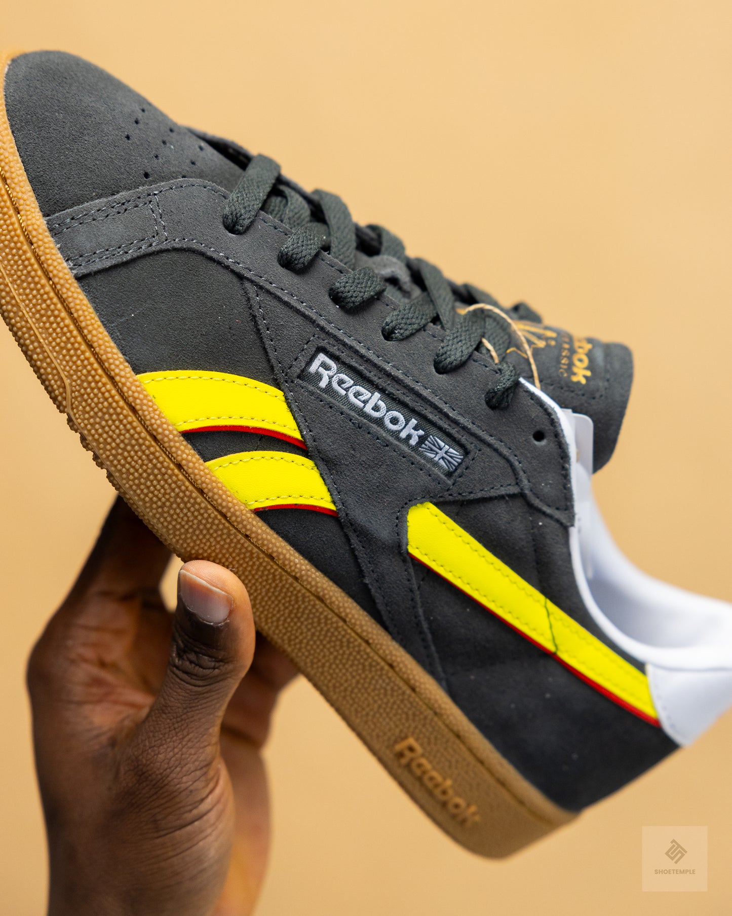 Reebok Club C Grounds UK – Dark Grey/Yellow/Red/Gum