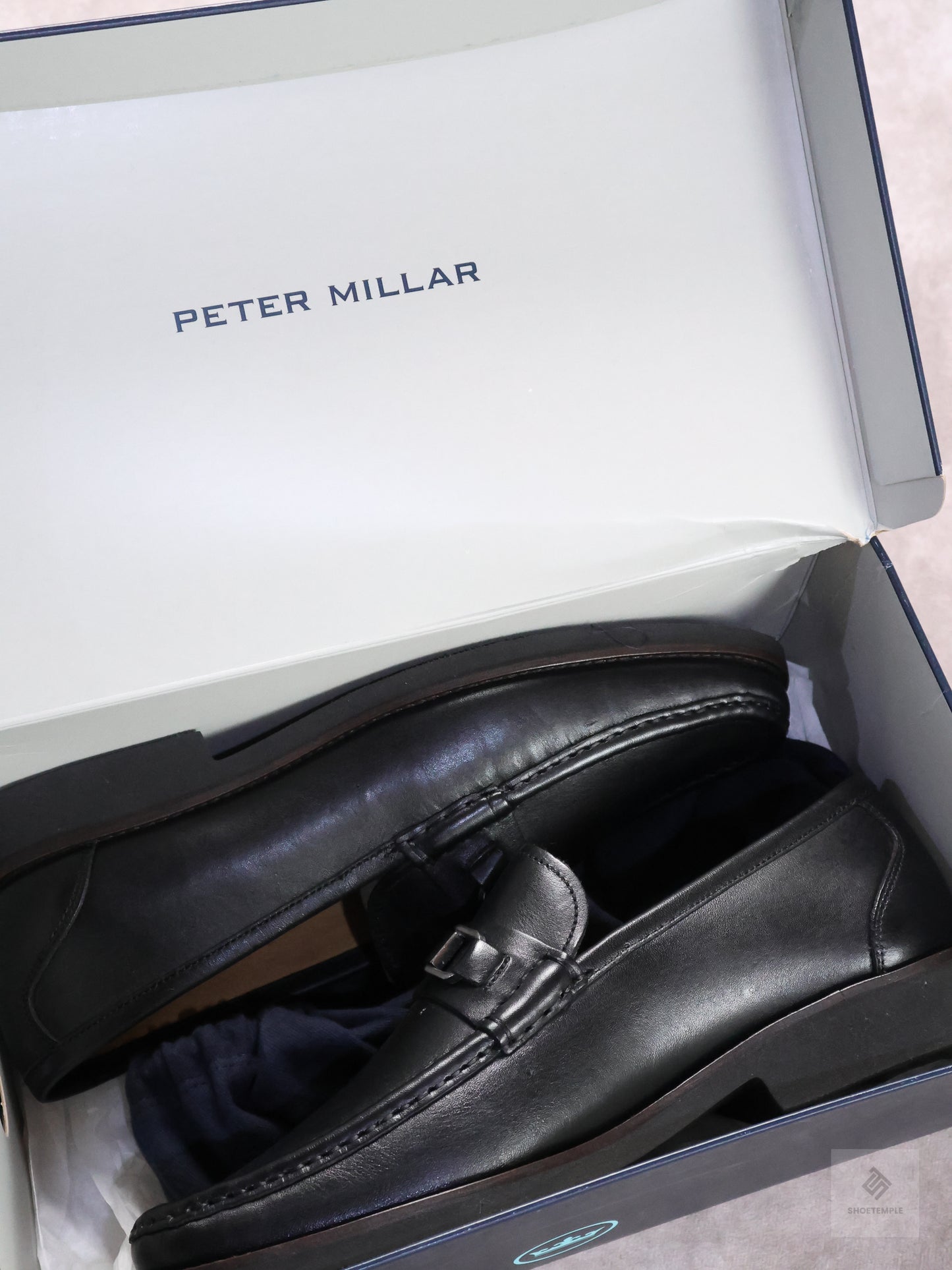 Peter Millar Black Leather Bit Loafer