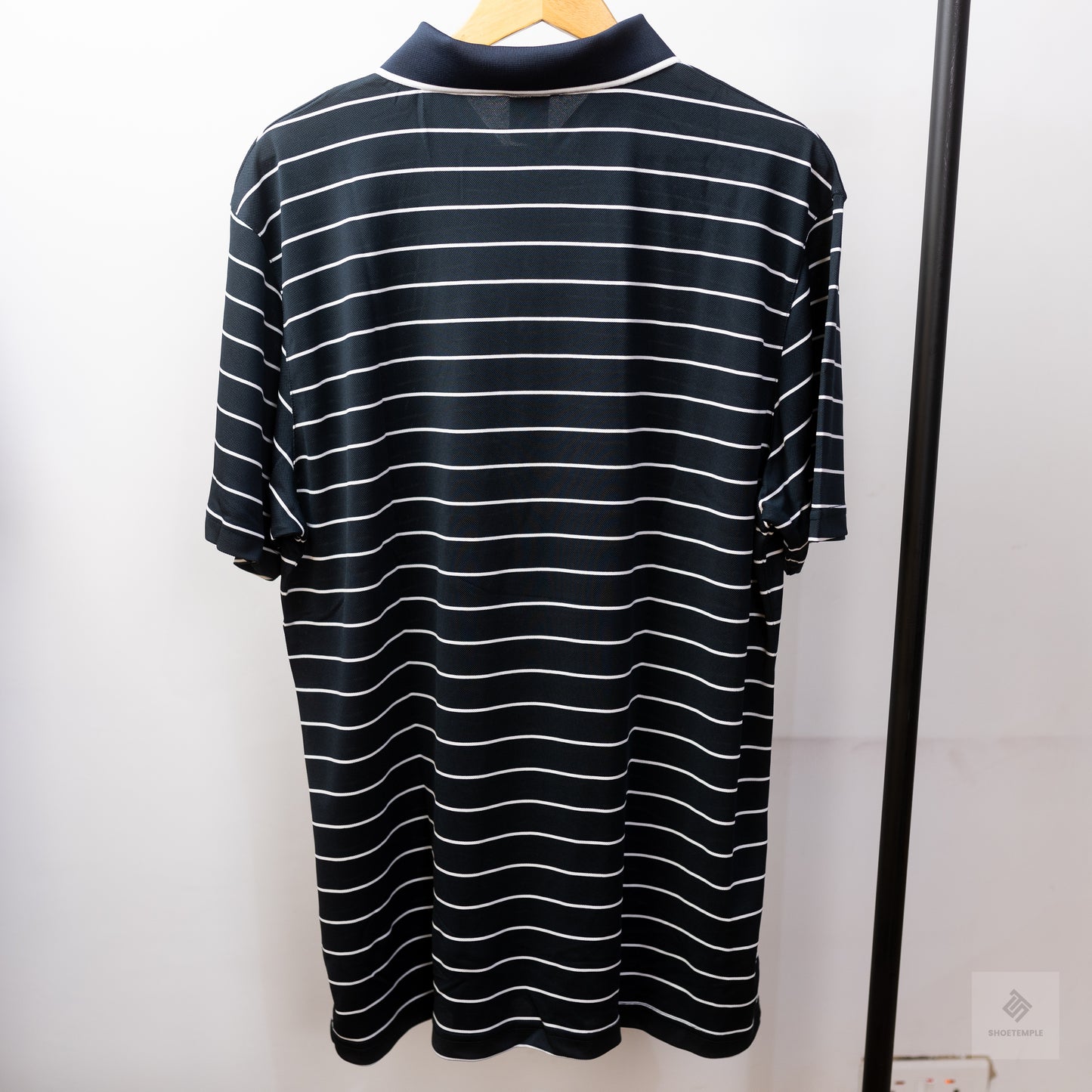 King Gee Moisture Wicking Striped Polo Shirt - Black