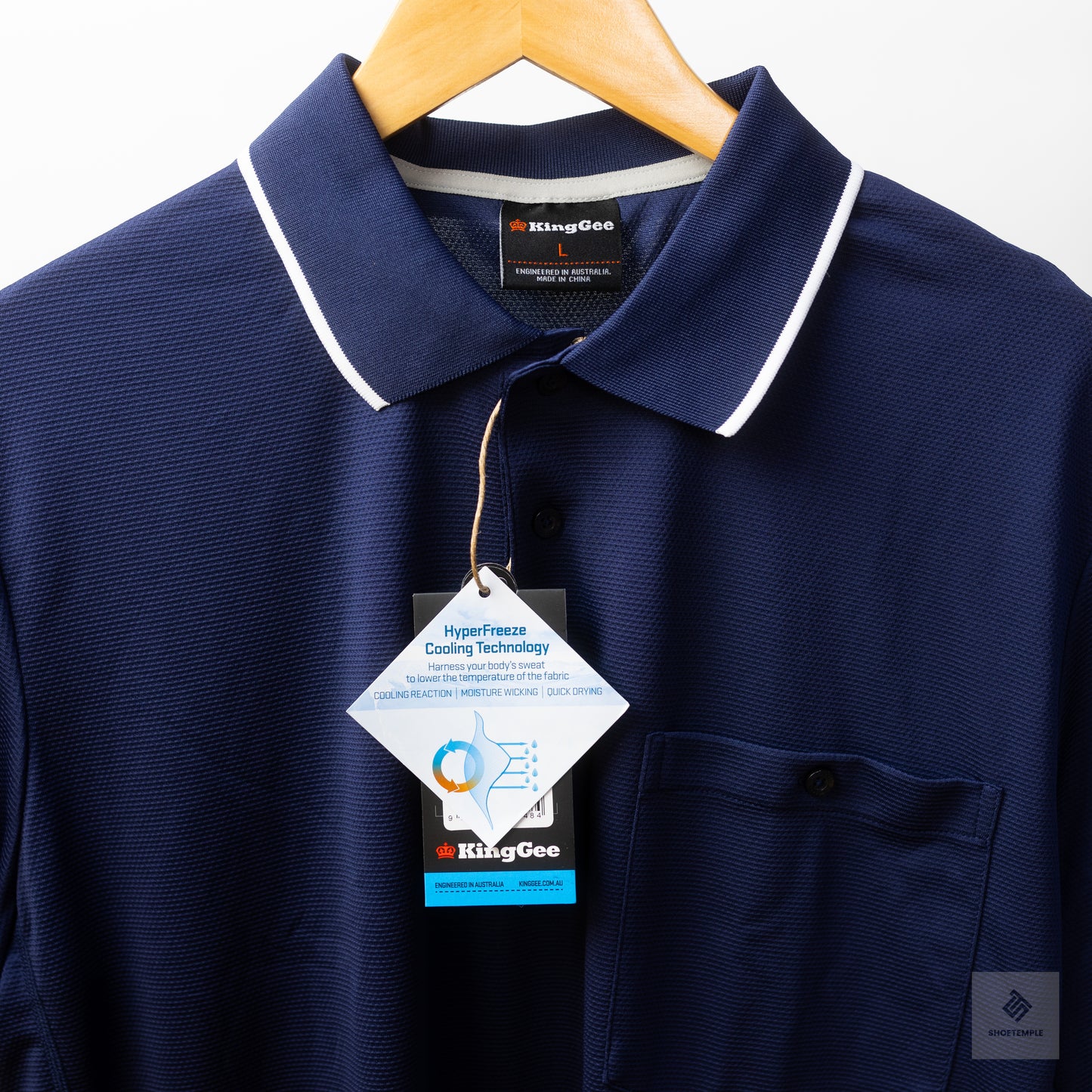 King Gee Moisture Wicking Polo Shirt - Navy