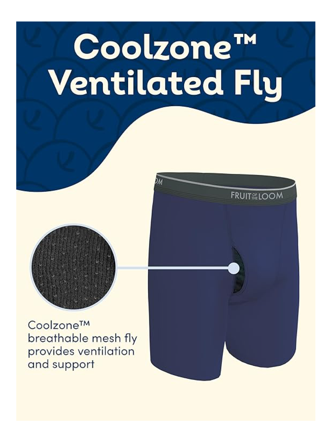6 in pack Fruit of the Loom Men's Coolzone Boxer Briefs, Moisture Wicking & Breathable