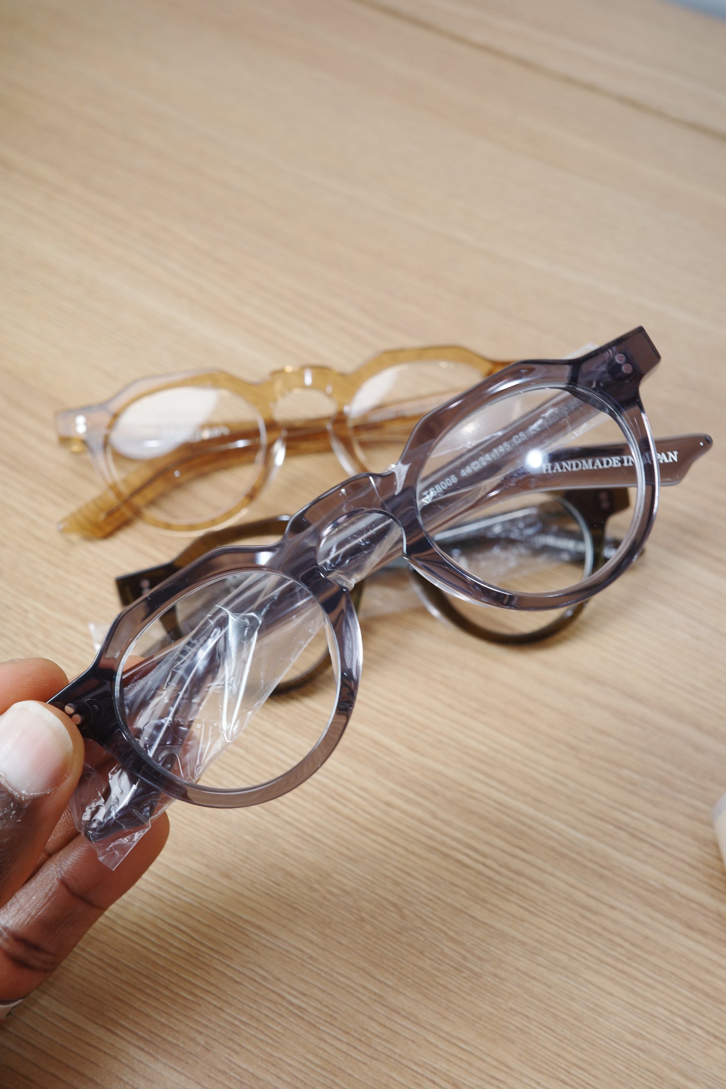 Anselmo Retro Gradient Glasses - Acetate Frame, Unisex Clear Lens Eyewear
