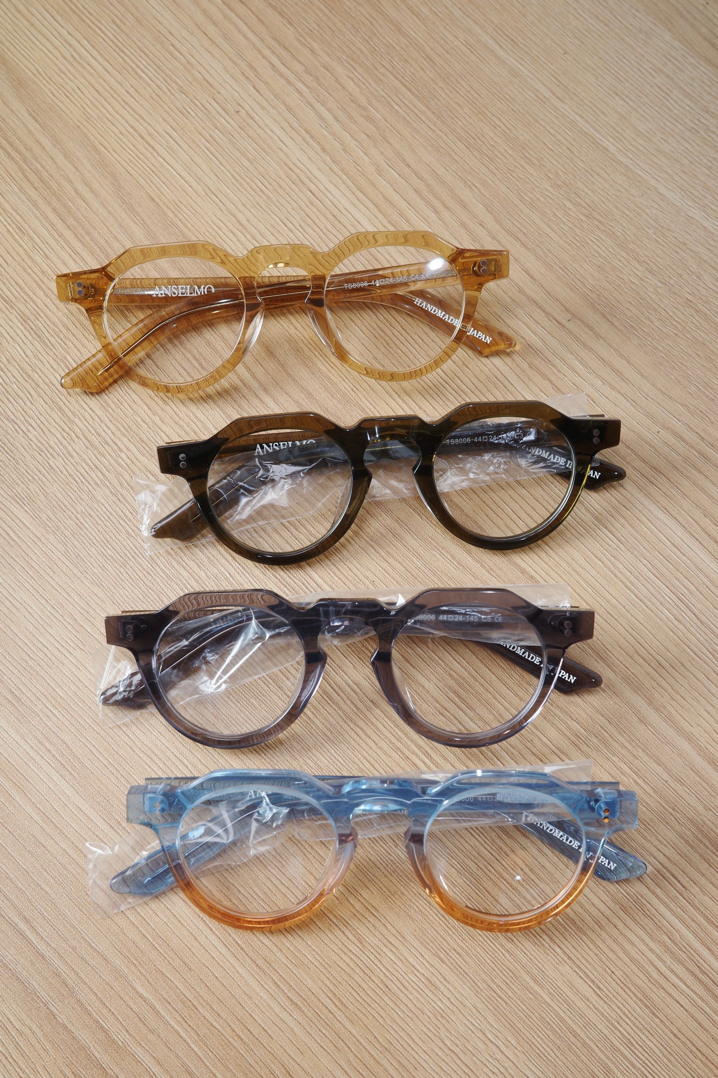 Anselmo Retro Gradient Glasses - Acetate Frame, Unisex Clear Lens Eyewear