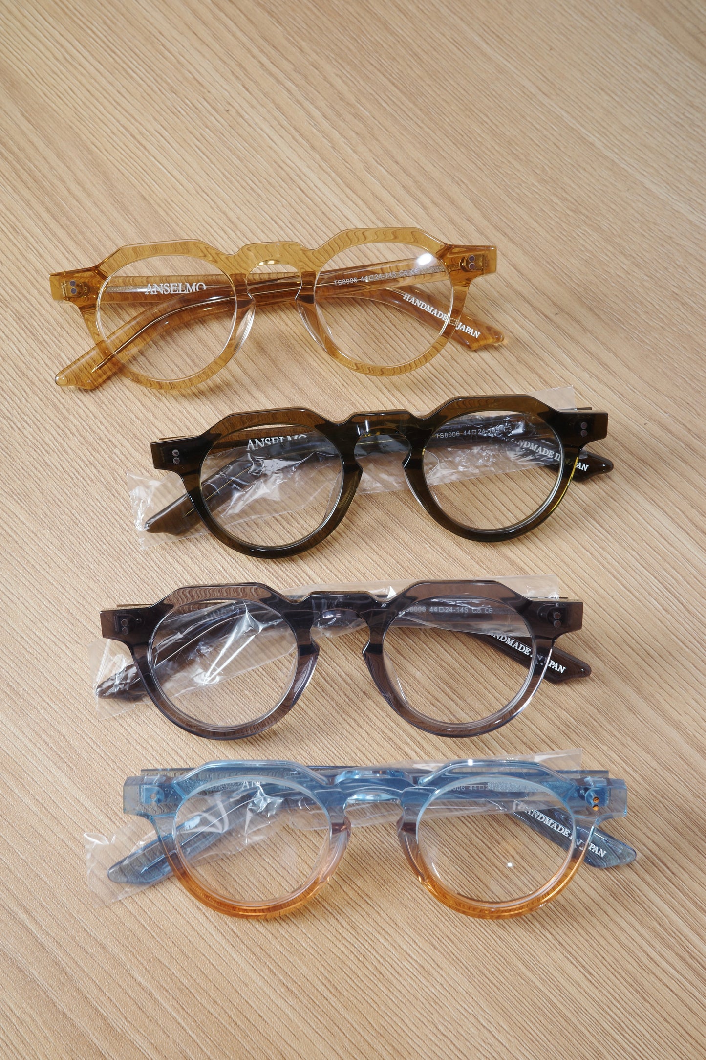 Anselmo Retro Gradient Glasses - Acetate Frame, Unisex Clear Lens Eyewear