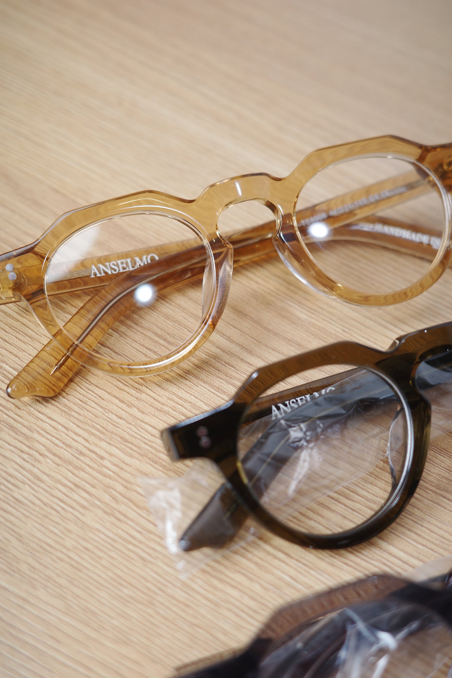 Anselmo Retro Gradient Glasses - Acetate Frame, Unisex Clear Lens Eyewear