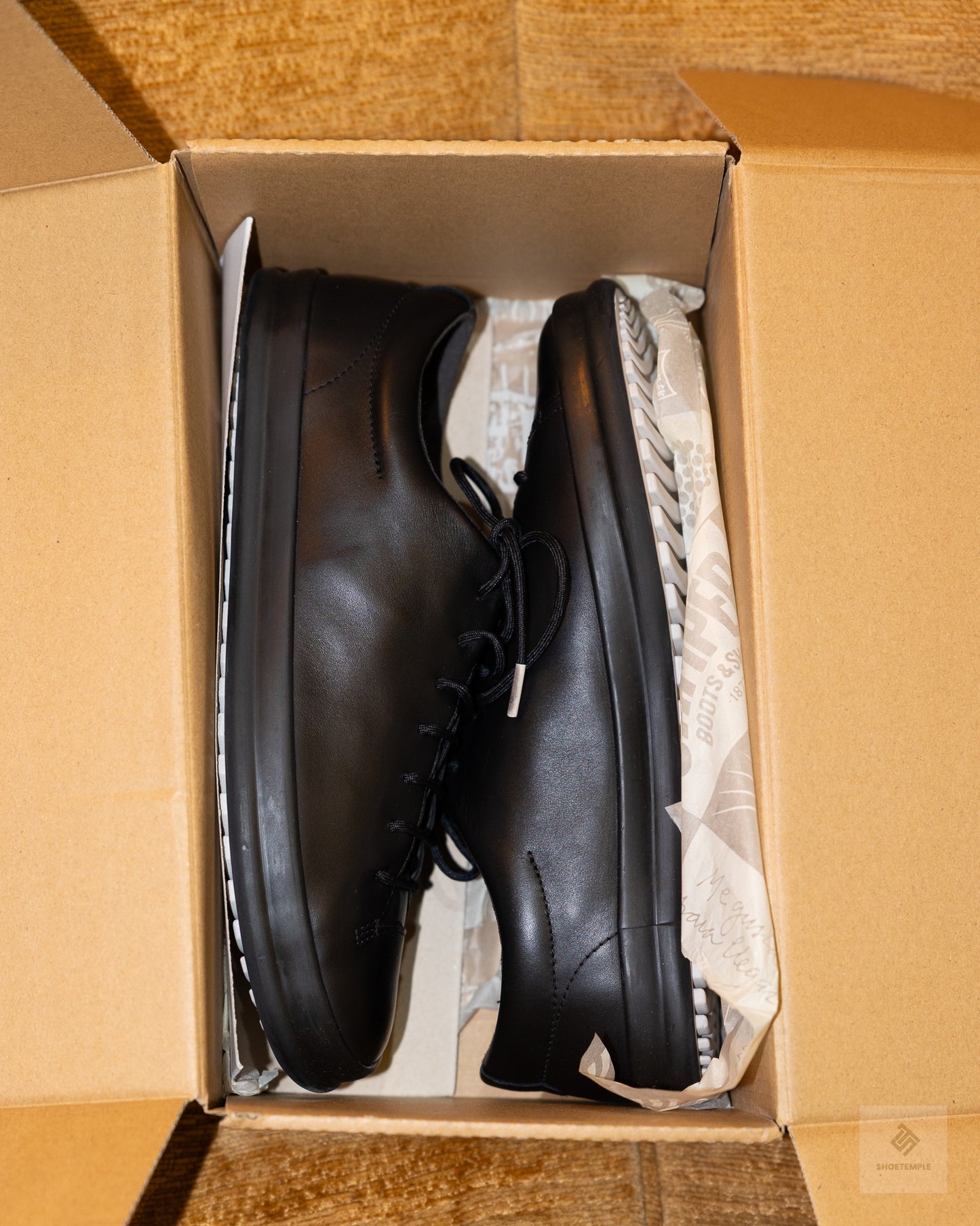 Black Leather Camper Chasis Sport sneakers