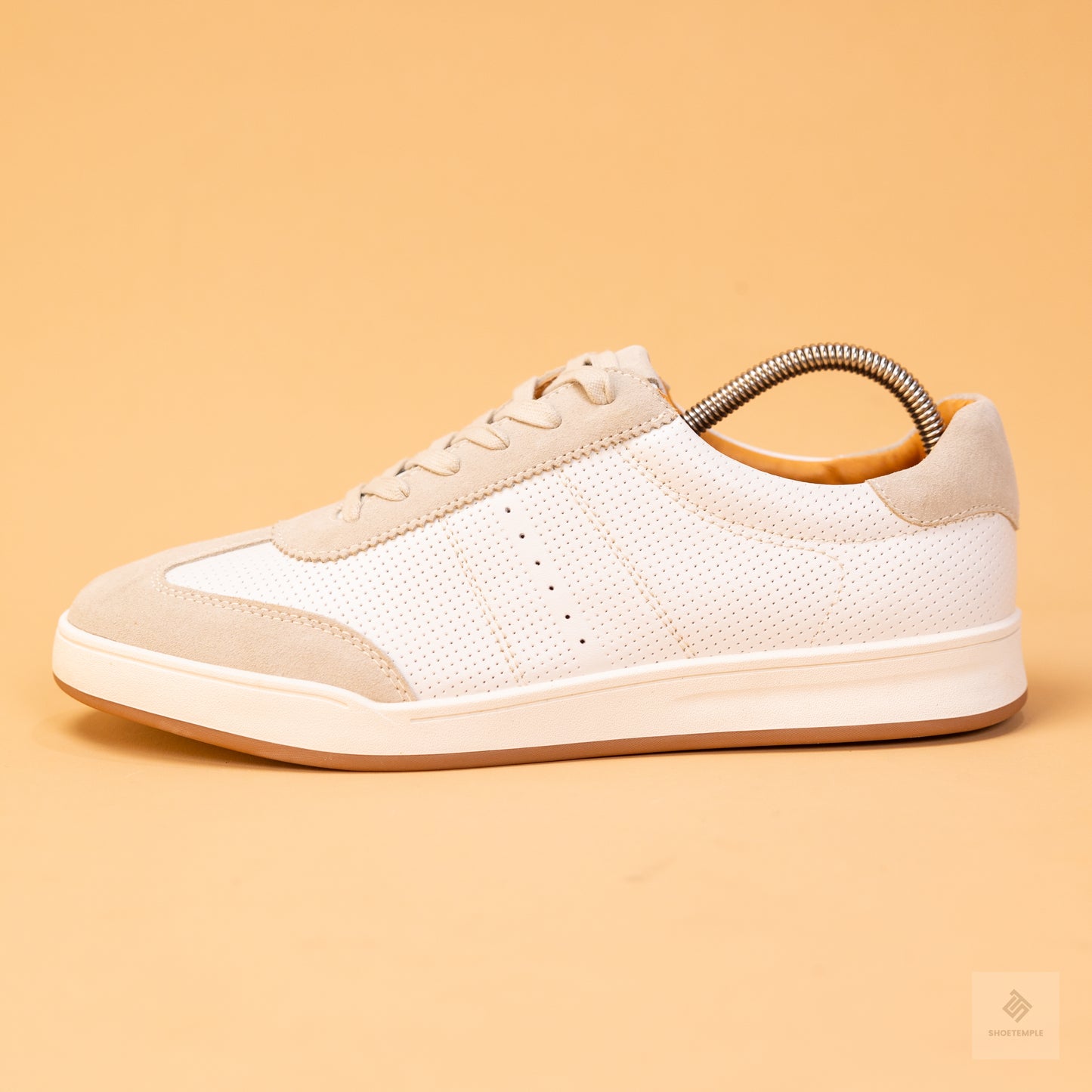 JOHNNIE-O TOPSPIN LEATHER SNEAKER - WHITE