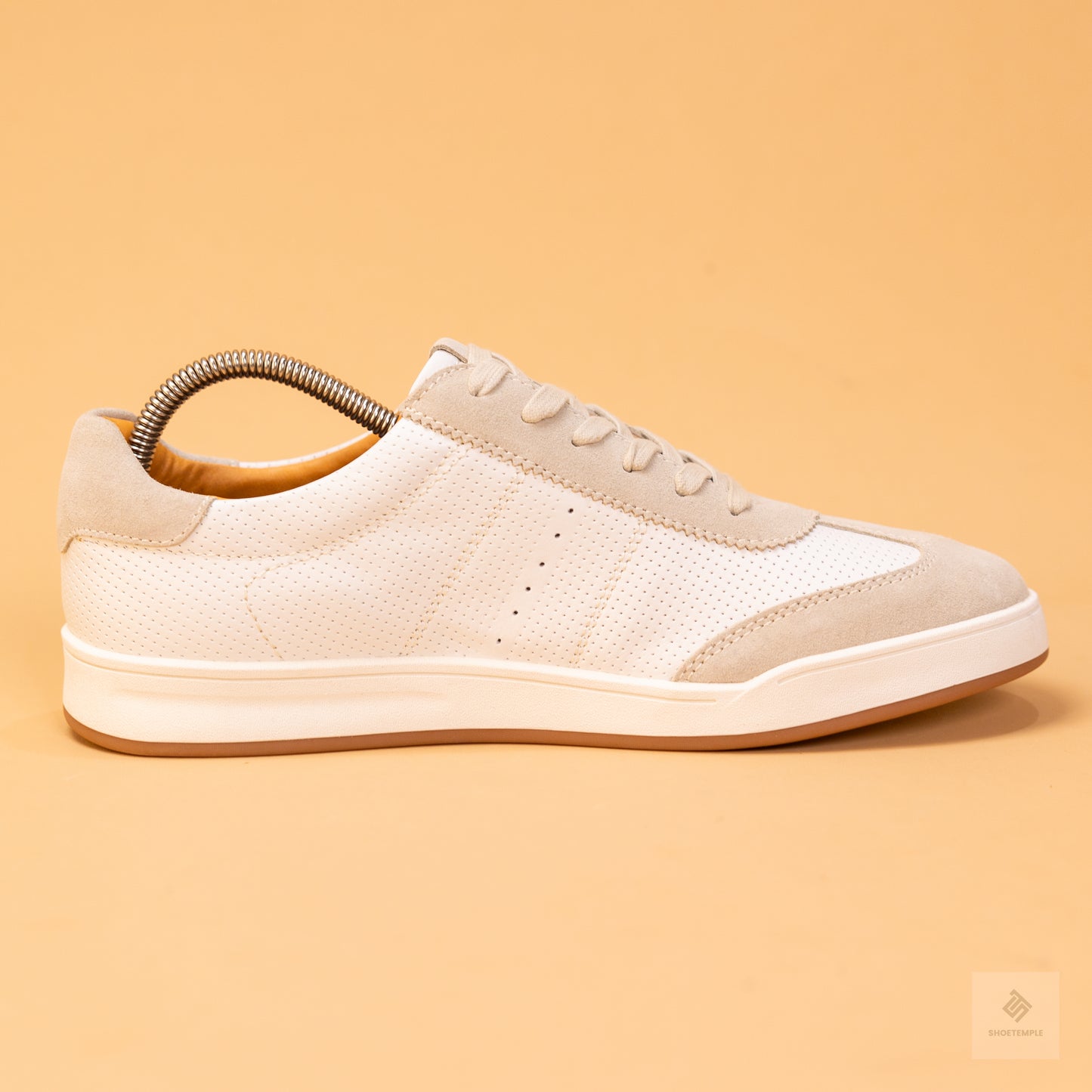 JOHNNIE-O TOPSPIN LEATHER SNEAKER - WHITE