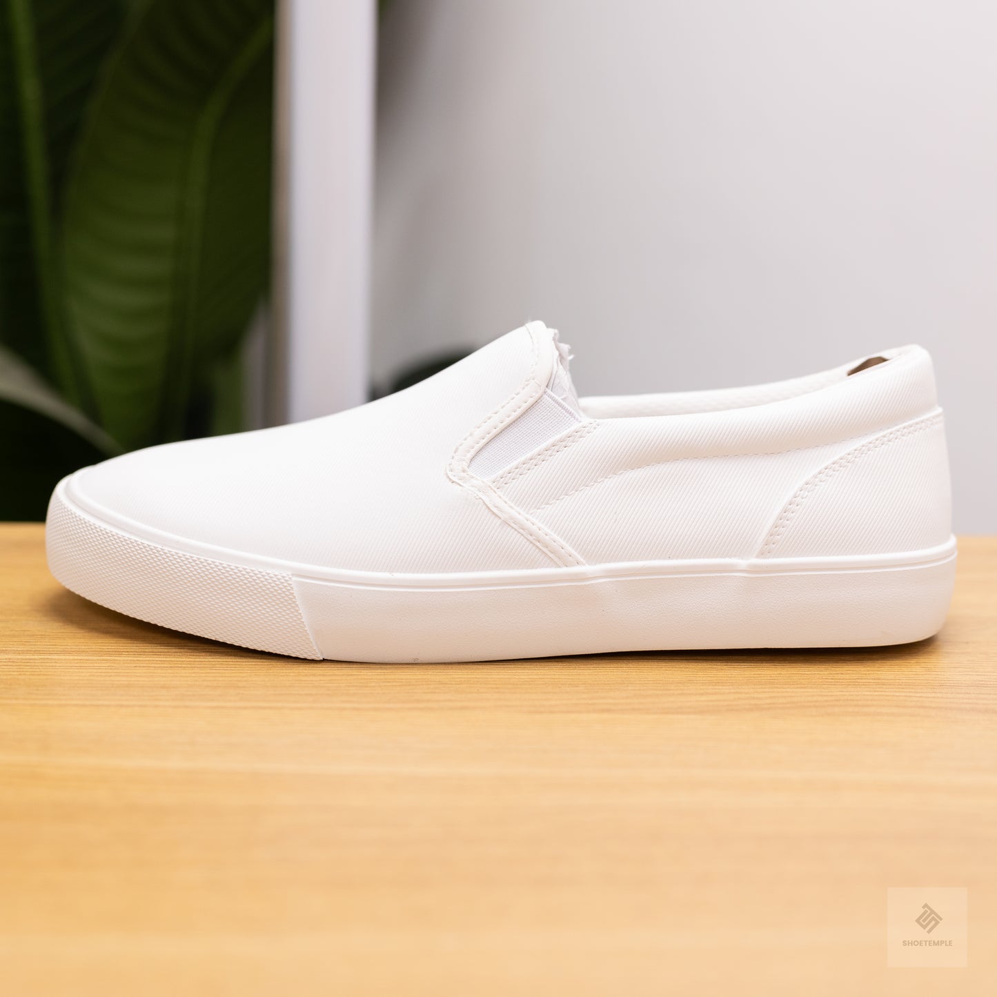 Zara All White Slip Ons