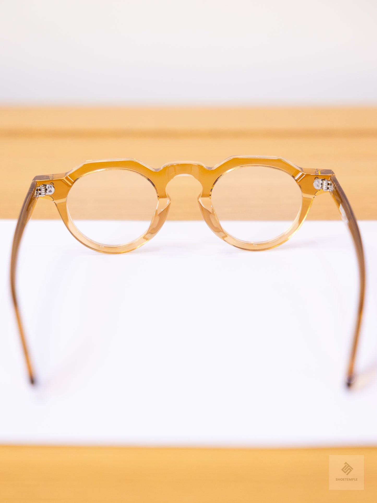 Anselmo Retro Gradient Glasses - Acetate Frame, Unisex Clear Lens Eyewear