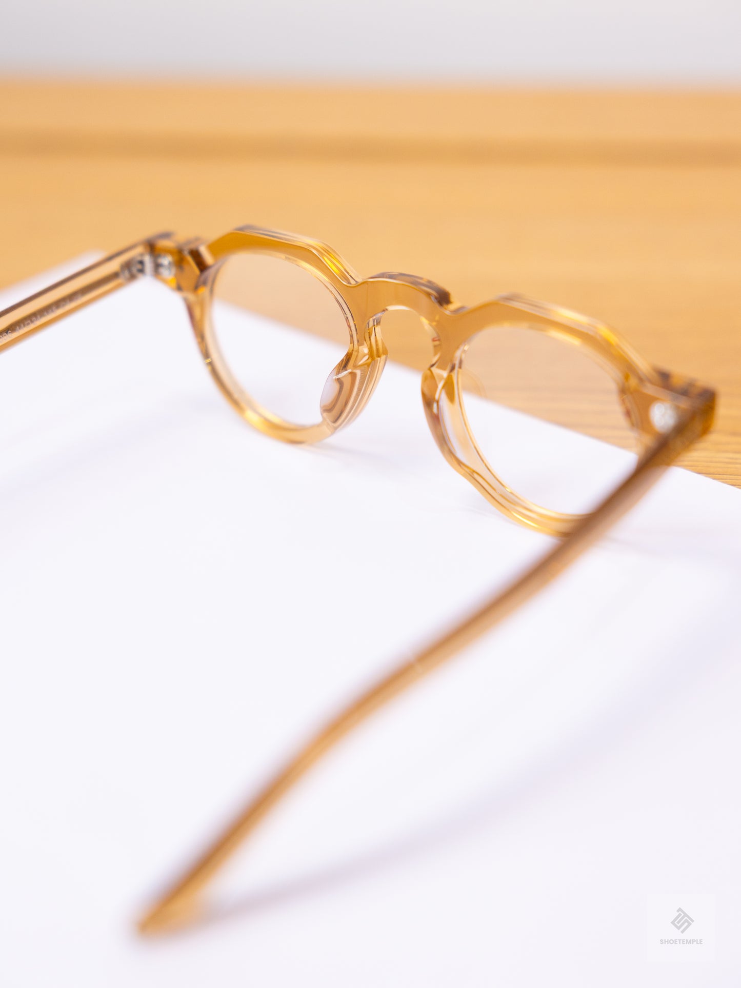 Anselmo Retro Gradient Glasses - Acetate Frame, Unisex Clear Lens Eyewear
