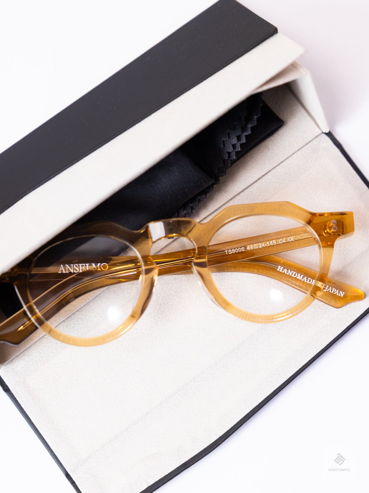 Anselmo Retro Gradient Glasses - Acetate Frame, Unisex Clear Lens Eyewear