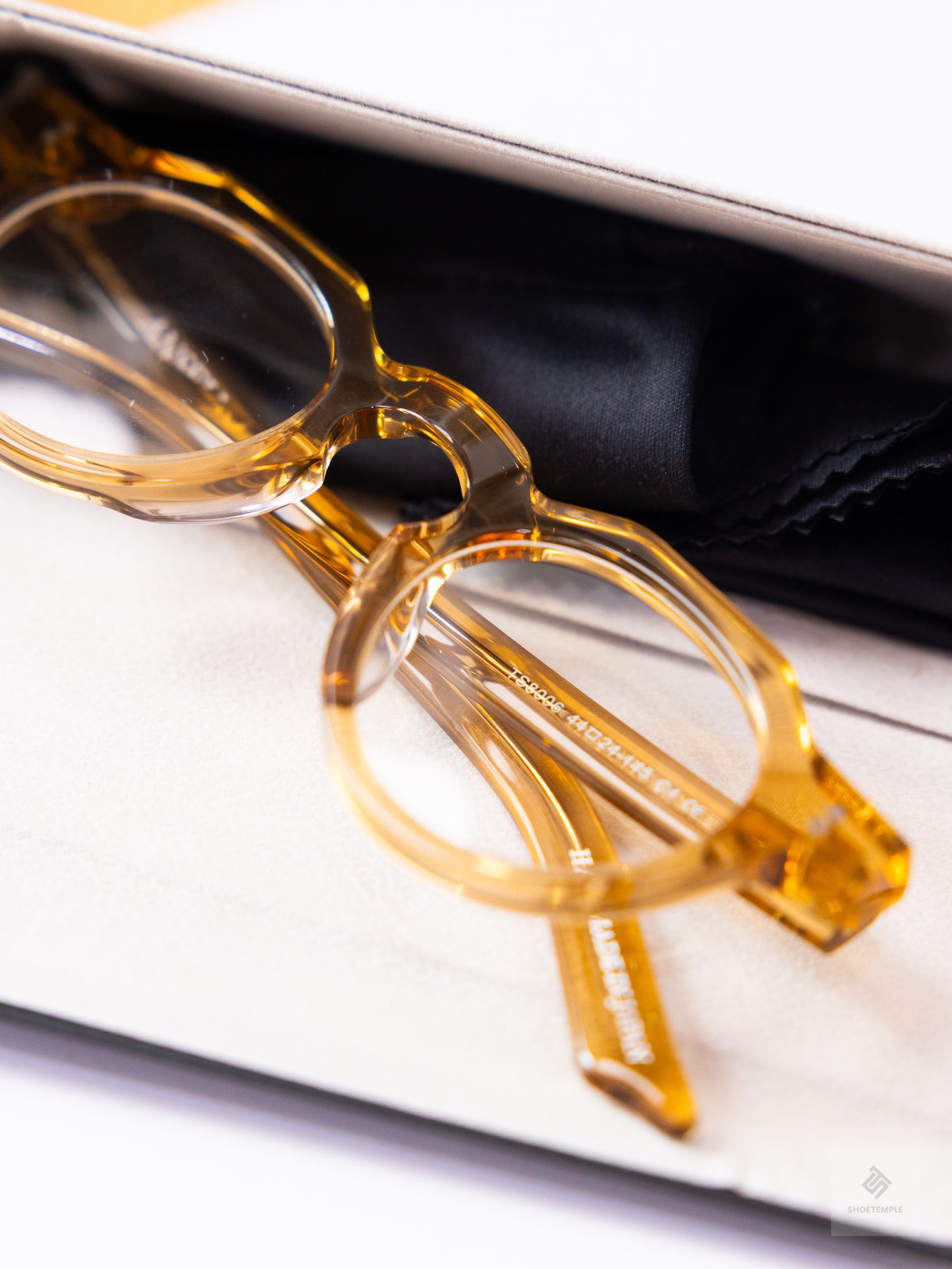 Anselmo Retro Gradient Glasses - Acetate Frame, Unisex Clear Lens Eyewear
