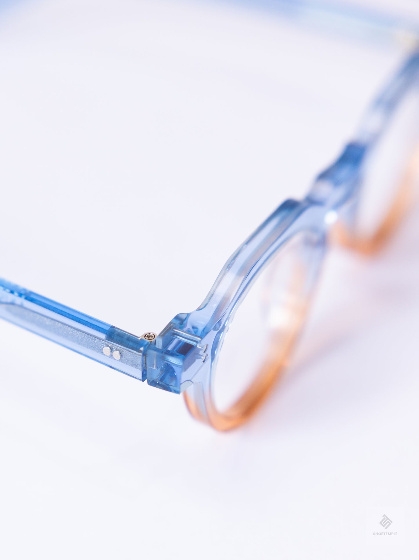 Anselmo Retro Gradient Glasses - Acetate Frame, Unisex Clear Lens Eyewear