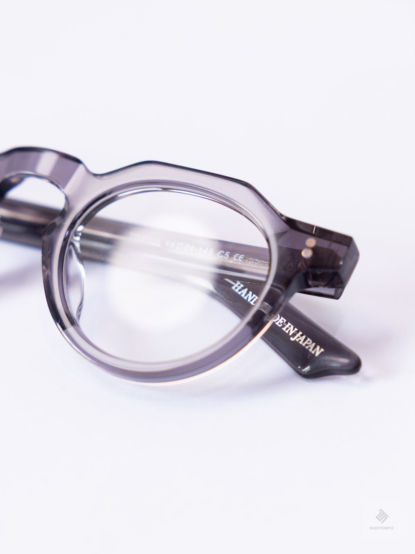 Anselmo Retro Gradient Glasses - Acetate Frame, Unisex Clear Lens Eyewear