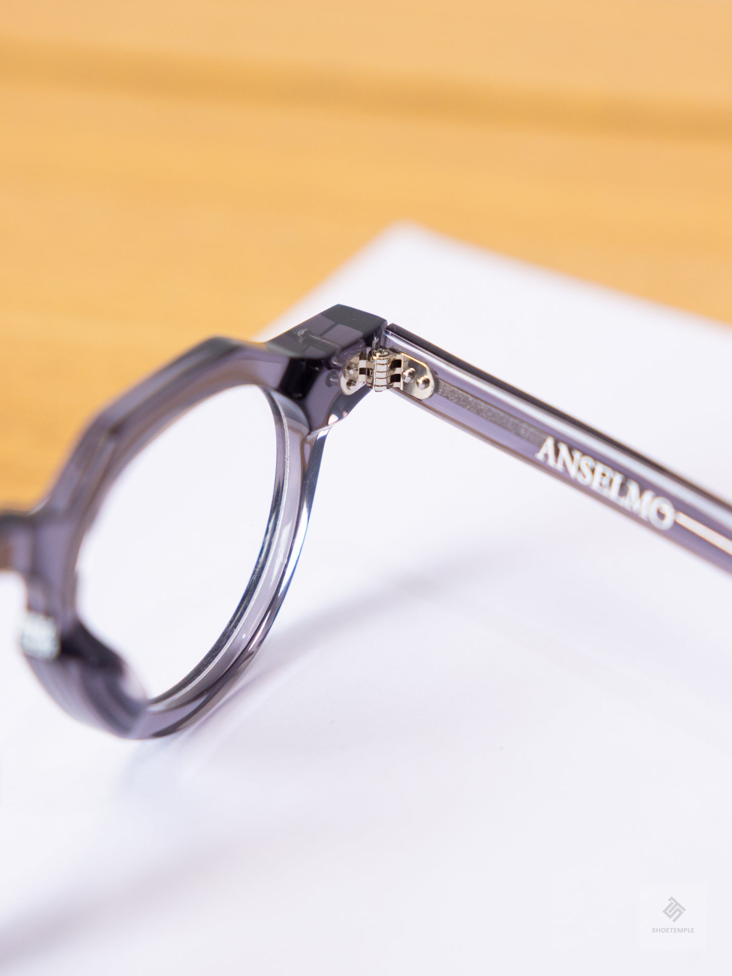 Anselmo Retro Gradient Glasses - Acetate Frame, Unisex Clear Lens Eyewear