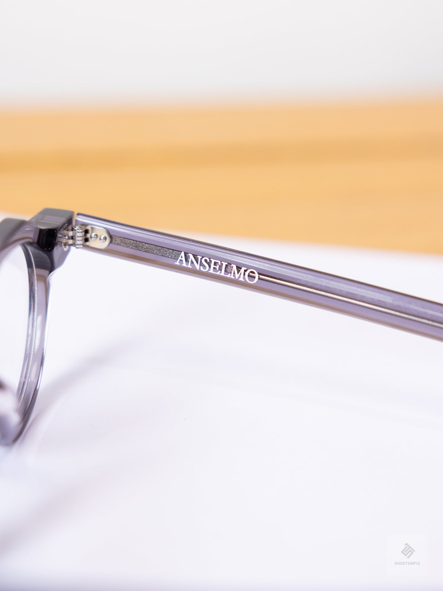 Anselmo Retro Gradient Glasses - Acetate Frame, Unisex Clear Lens Eyewear