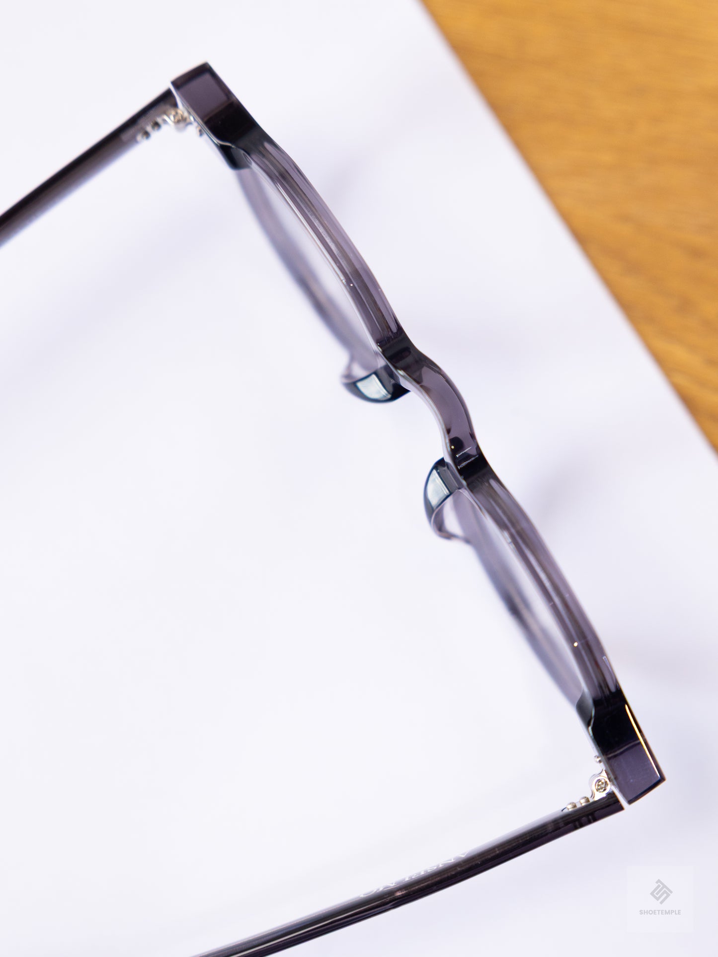 Anselmo Retro Gradient Glasses - Acetate Frame, Unisex Clear Lens Eyewear
