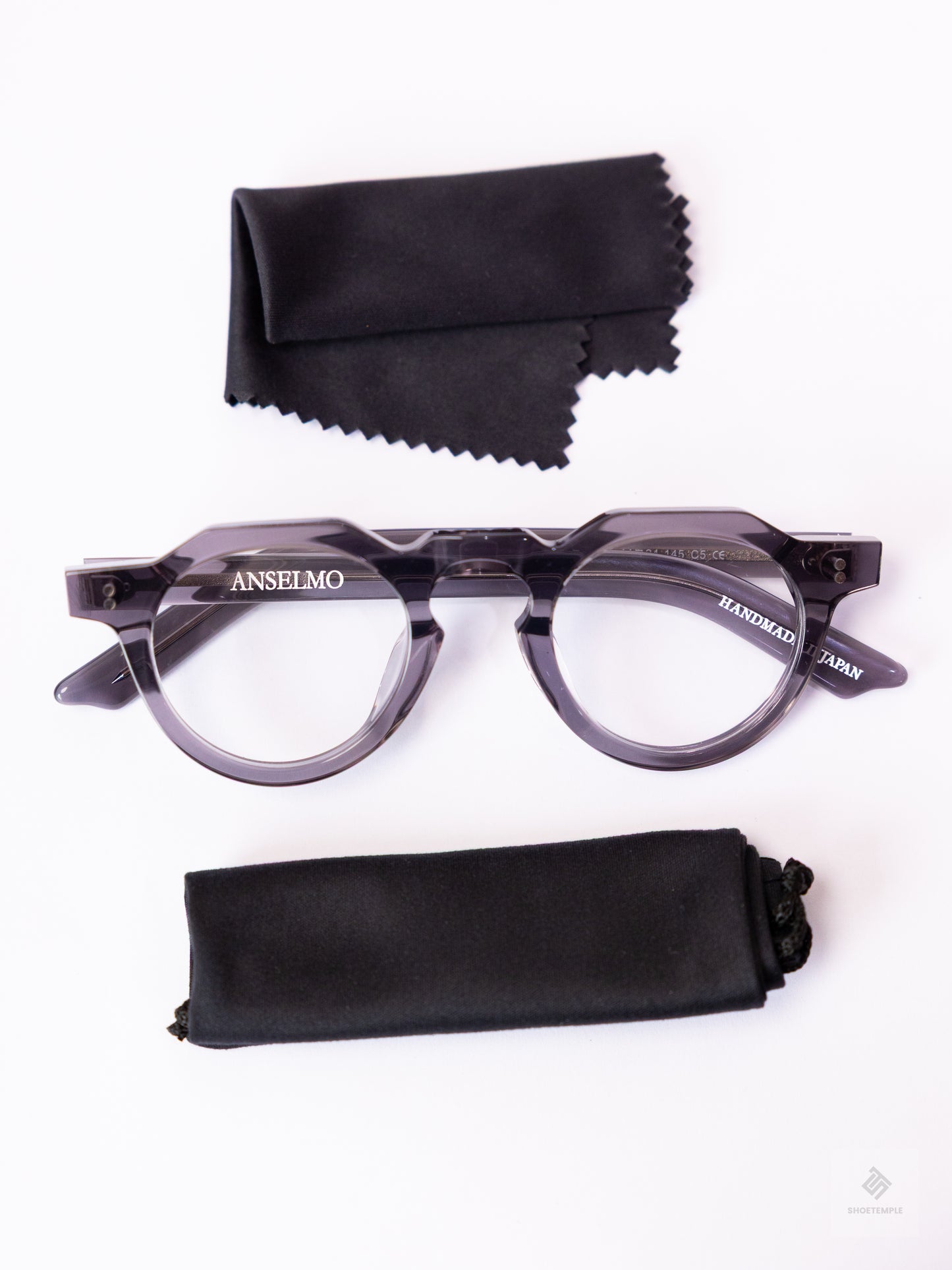 Anselmo Retro Gradient Glasses - Acetate Frame, Unisex Clear Lens Eyewear