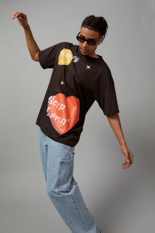 Oversized Smiley T Shirt