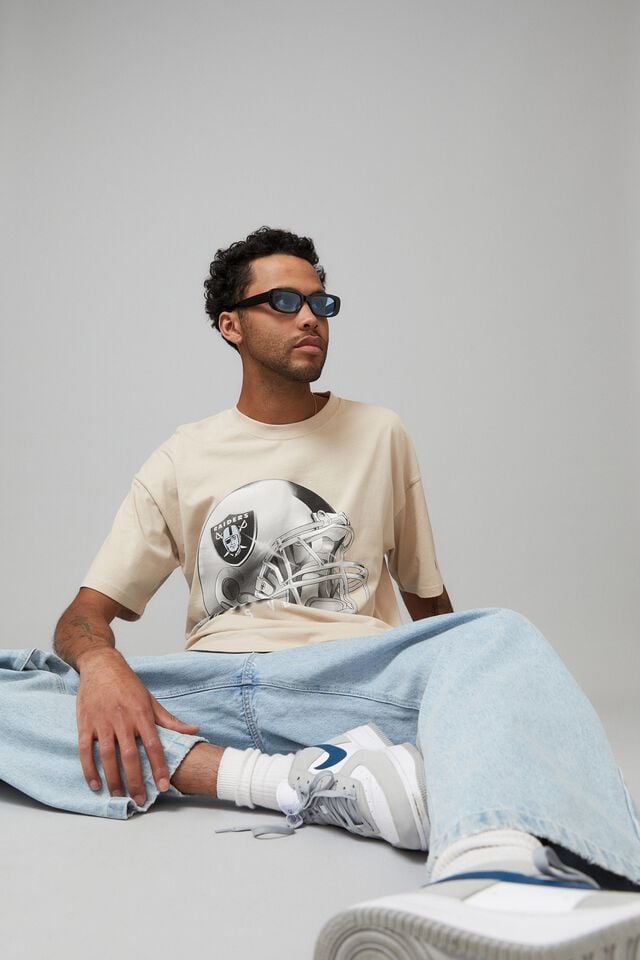 Oversized NFL Raiders Beige
