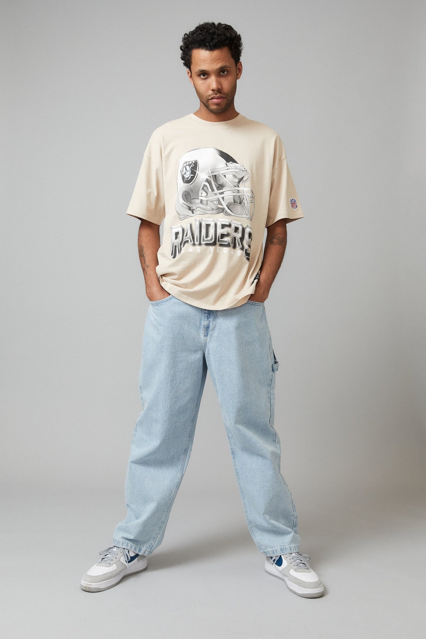 Oversized NFL Raiders Beige