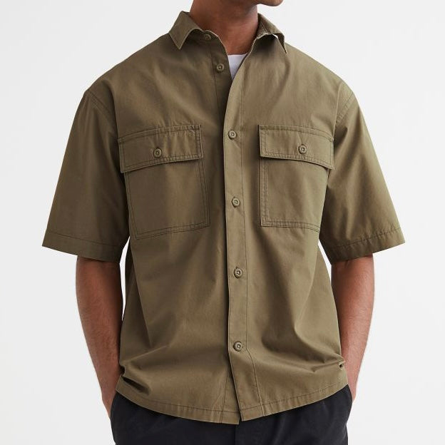 Relaxed Fit Short Sleeved Utility Shirt