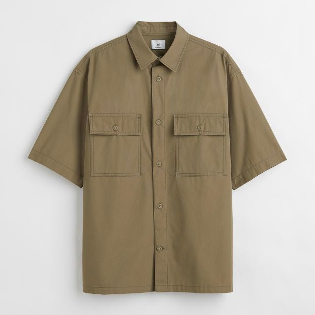 Relaxed Fit Short Sleeved Utility Shirt