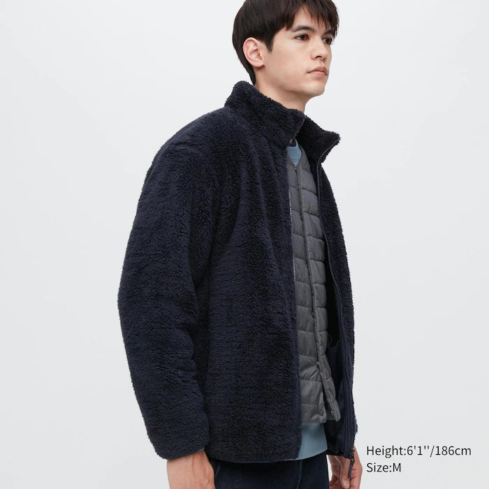 Fluffy yarn fleece sales jacket