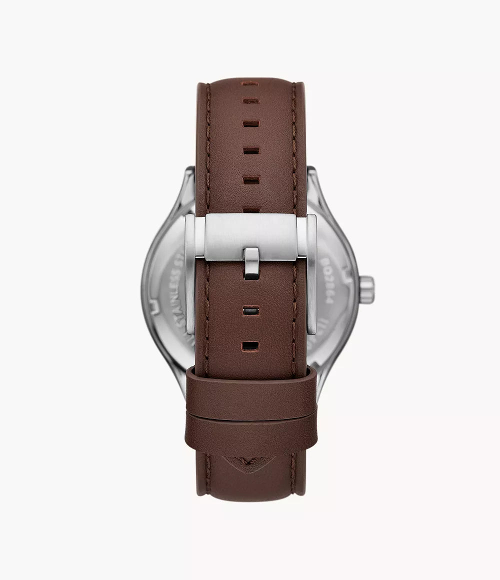 Fenmore Three-Hand Brown Leather Watch