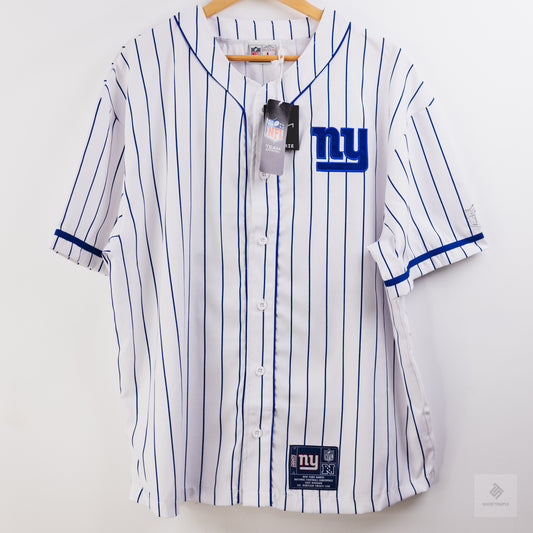 NFL Super Bowl Baseball Shirt - LCN NFL Pinstripe/NY