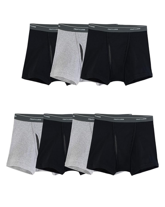 Fruit of the Loom mens Coolzone Boxer Briefs, Moisture Wicking & Breathable, Assorted Color Multipacks 7 in a pack.