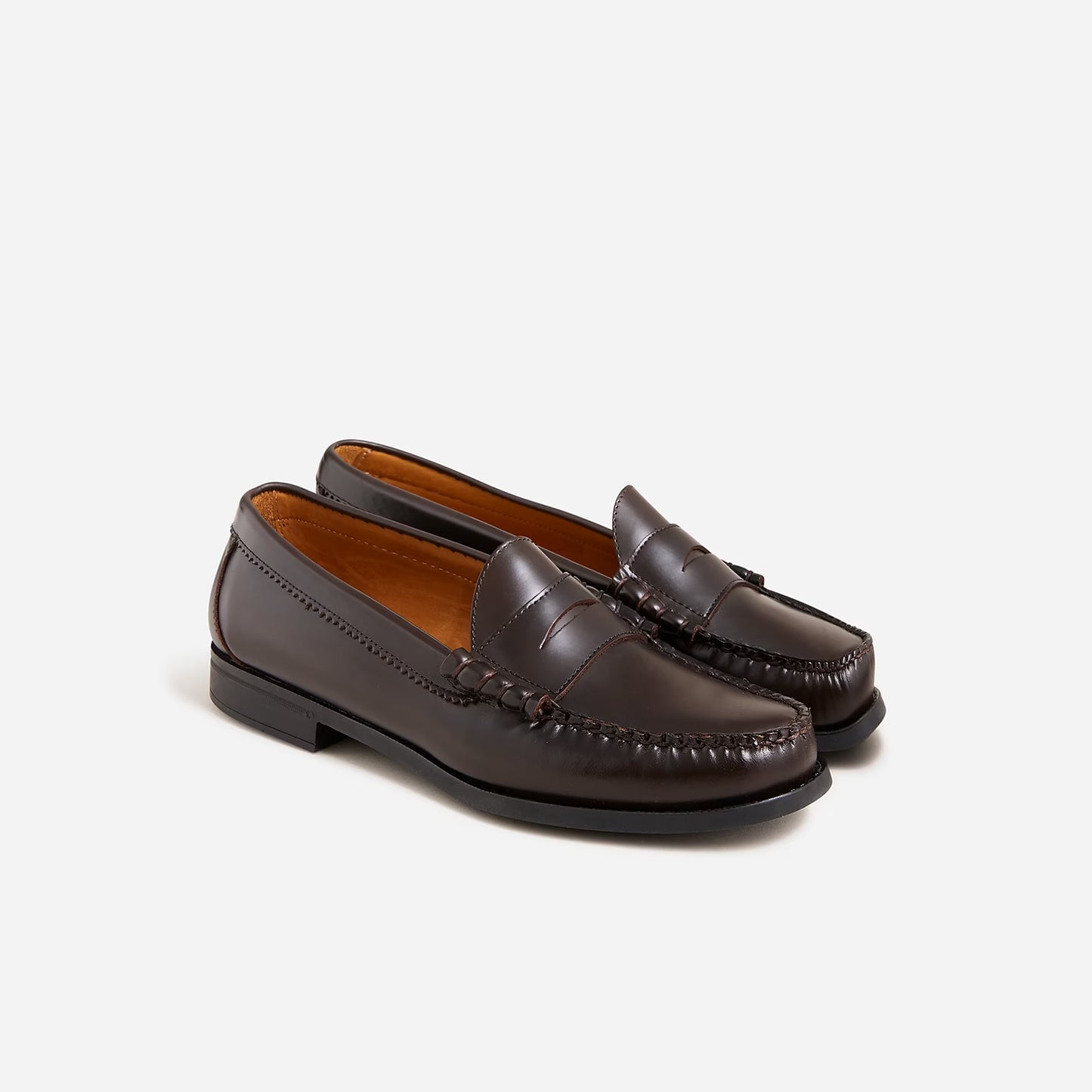 J Crew Camden loafers in leather Coffee Brown