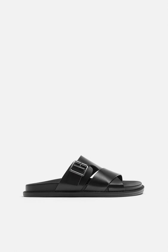 zara Crossover buckled sandals