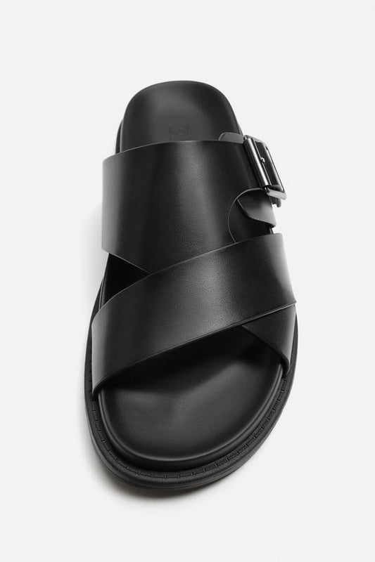 zara Crossover buckled sandals