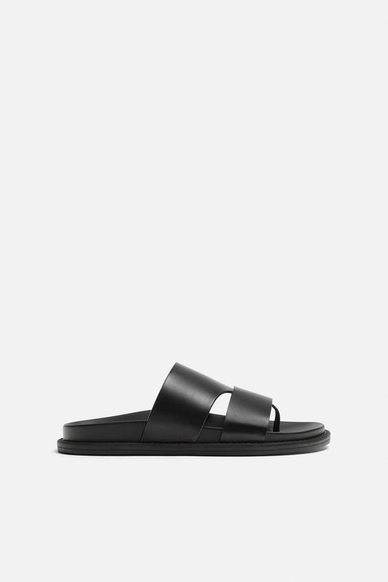 Zara STRAPPY SANDALS - Black