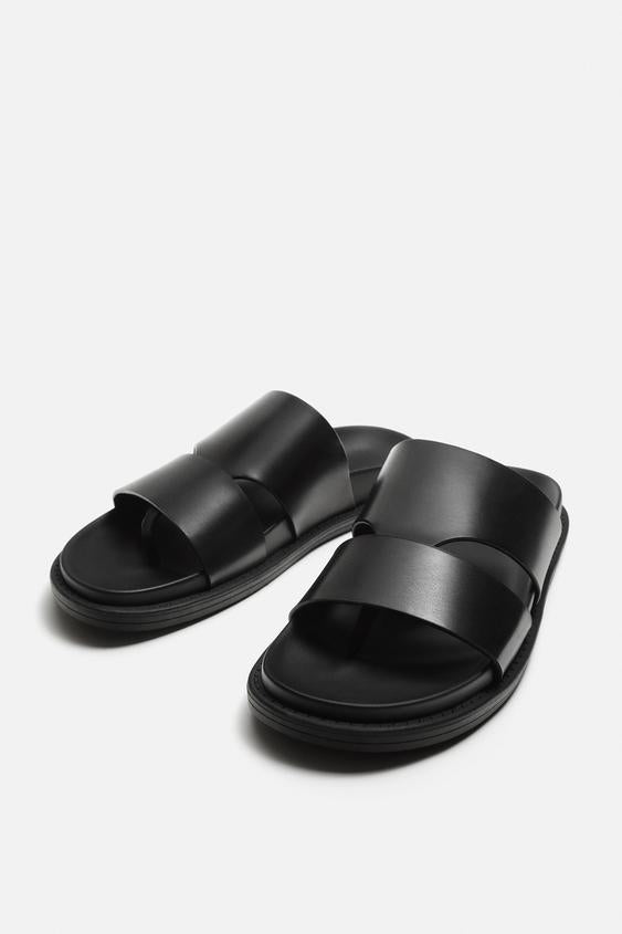 Zara STRAPPY SANDALS - Black