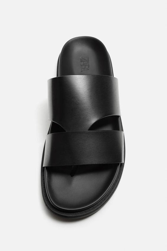 Zara STRAPPY SANDALS - Black