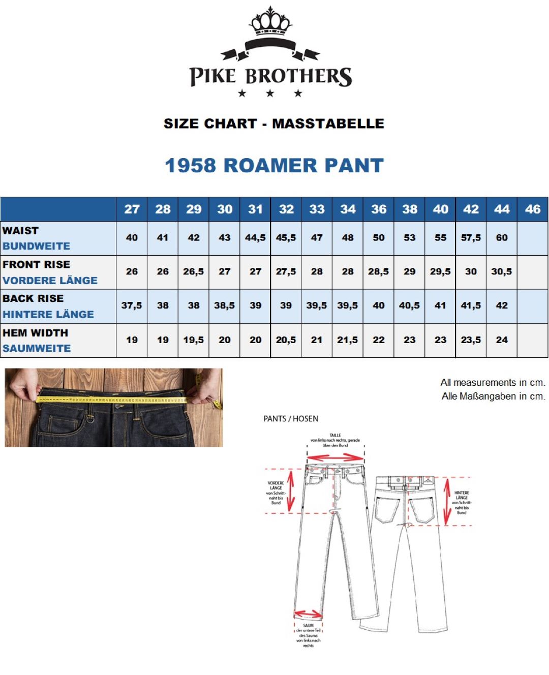 Pike Brothers 1958 Roamer Pant 15oz indigo